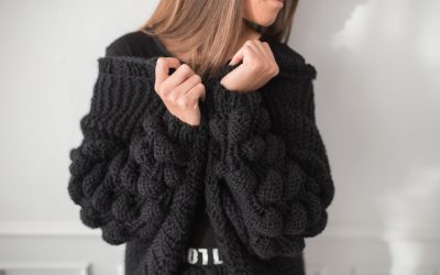 Handmade cardigan from Amber Design House. Photo courtesy: Amber Design House.