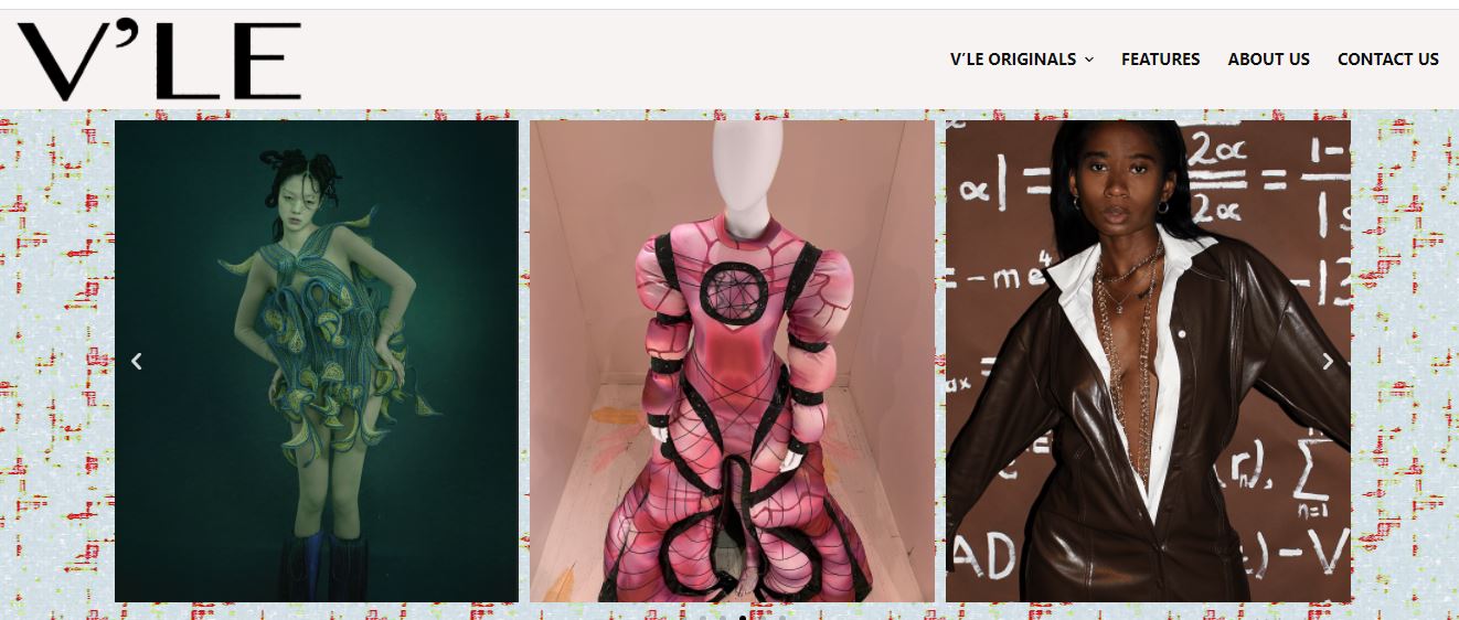 The screen shot of V'LE Magazine Website