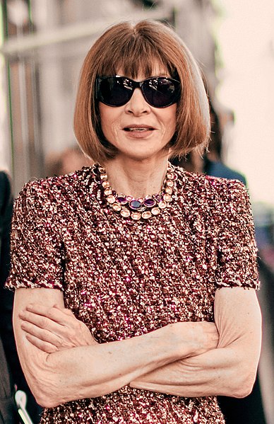 American journalist Anna Wintour, the editor in chief of Vogue, has chaired or co-chaired the Met Gala since 1995. Photo courtesy: Wikimedia Commons