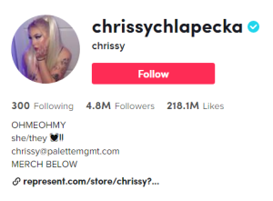 Chrissi Chlapecka, the Bimbo Fashion, BimboTok leader and influencer.