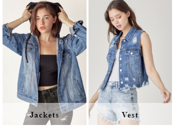 Risen Jean's jackets and vests. Source: Official website. 