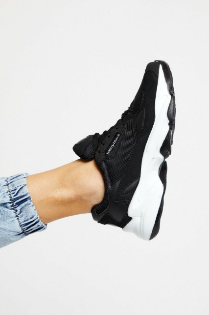 Tonny Black Unisex Mesh Detail Sneakers. Courtesy: Look at me.