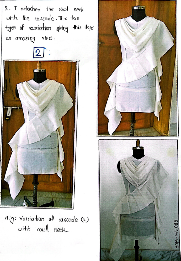 Variation of cascade (2) with cowl neck.