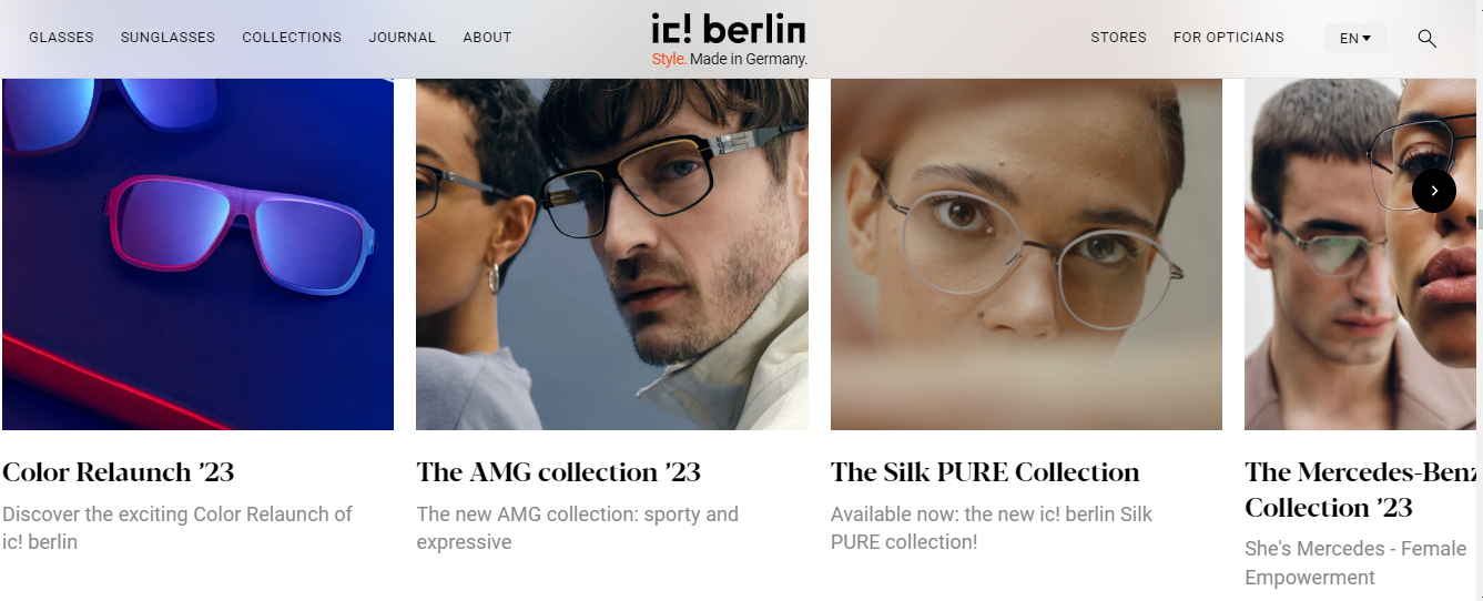 Ic! Berlin glasses. Courtesy: Ic! Berliln's website. 