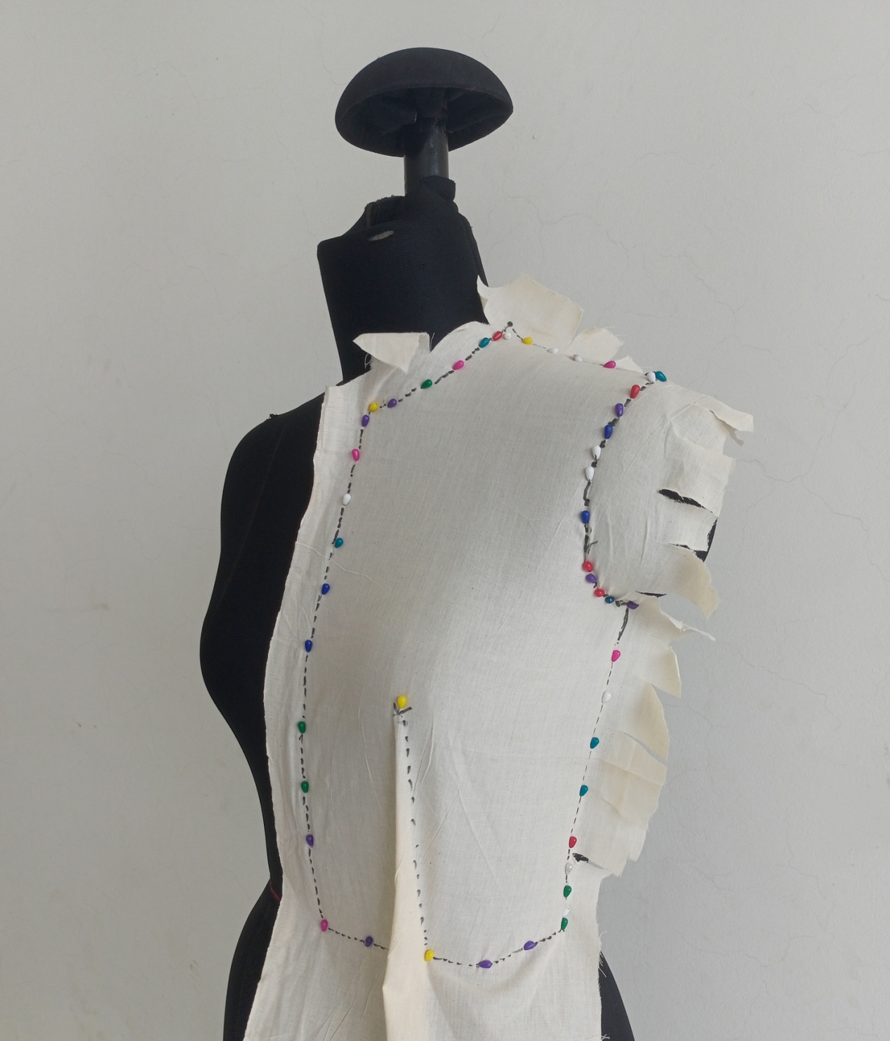 Figure 1 Draping of Basic Bodice (front)