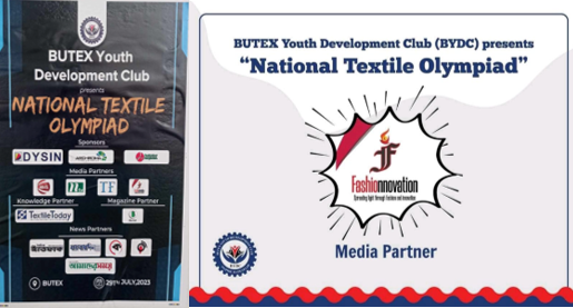 Figure 6: Among others Fashionnovation was the valued web media partner of the event BUTEX Youth Development Club (BYDC) National Tectile Olympiad.