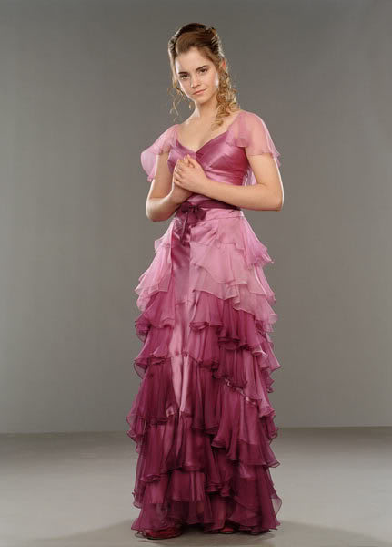 Figure : Hermione's Yule Ball Gown, a unique part of Hermione's Style in Harry Potter and the Goblet of fire..