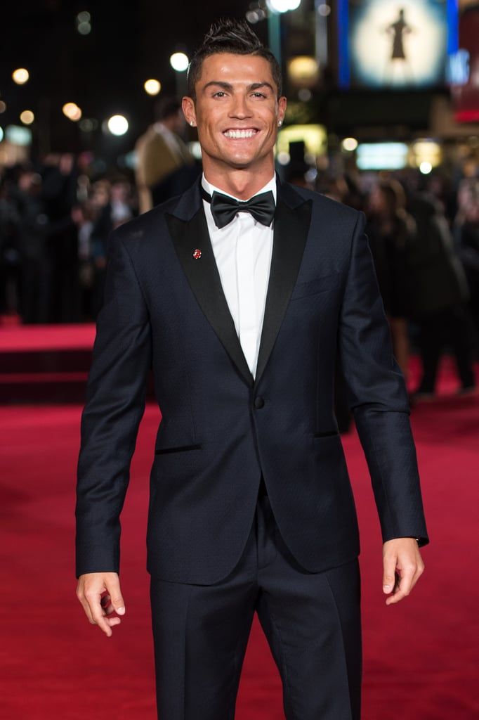 Ronaldo walking down the red carpet in a stylish ensemble.