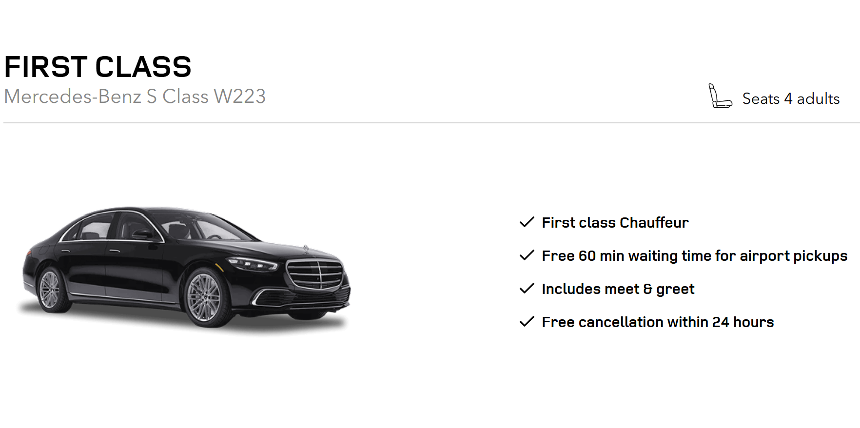 This chauffeur company offers Mercedes-Benz cars. Photo courtesy: screenshot from iprochauffeur’s website.