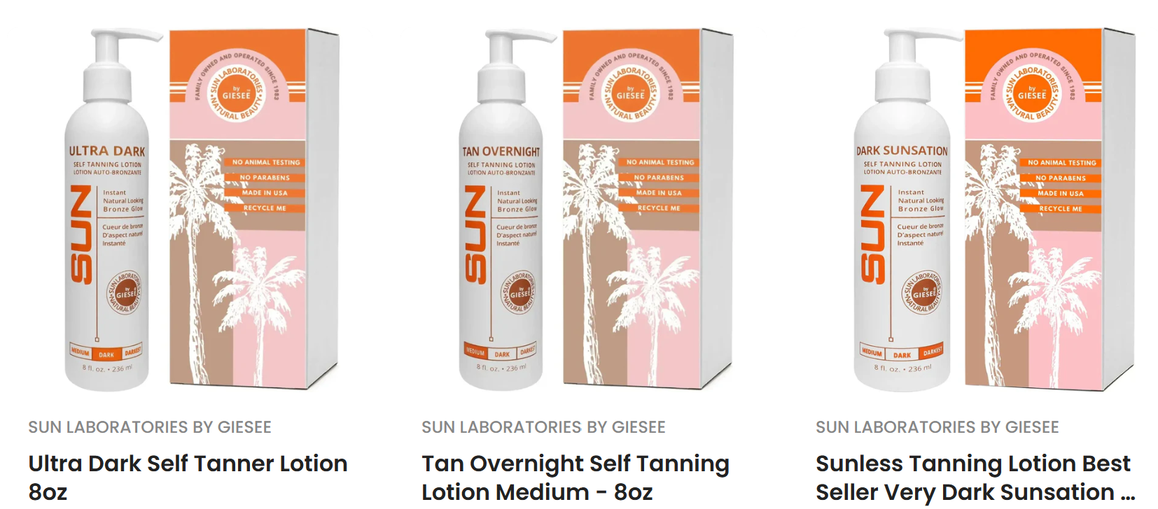 Figure 1 Self tanning lotions to try. Source: sunlabsonline.com/collections/self-tanner-best
