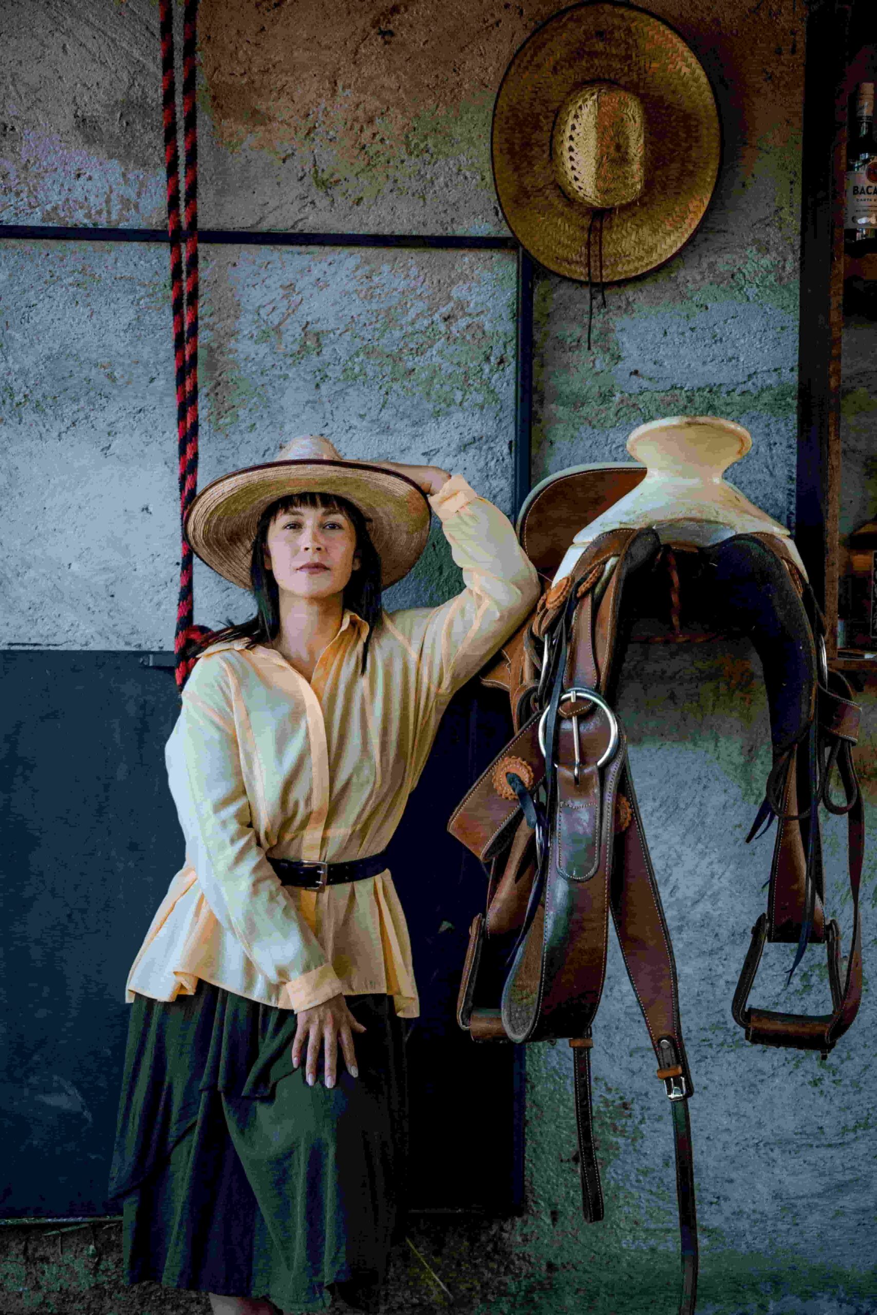 Fusion of traditional and western clothing. Fashion in the 21st century outfits. Source: Wikipedia.